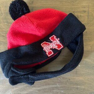 Red / Black Nebraska Huskers Children's Beanie Hat 8672